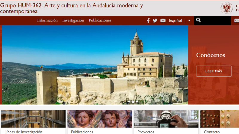 Web del Grupo HUM362 Captura de la página de inicio de la web.